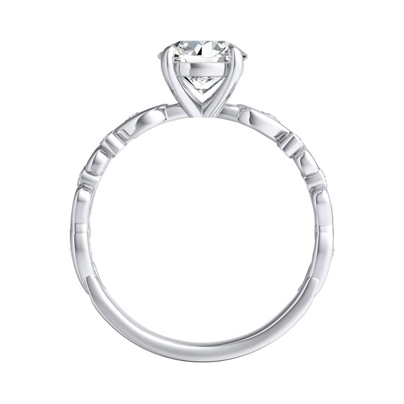 Auriya 3/4ctw Vintage Oval Solitaire Diamond Engagement Ring Platinum (H-I, SI1-SI2)