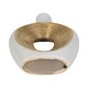 preview thumbnail 11 of 12, Modern Ceramic Textured Oval Cut-Out Vase - Home Decor - 13"