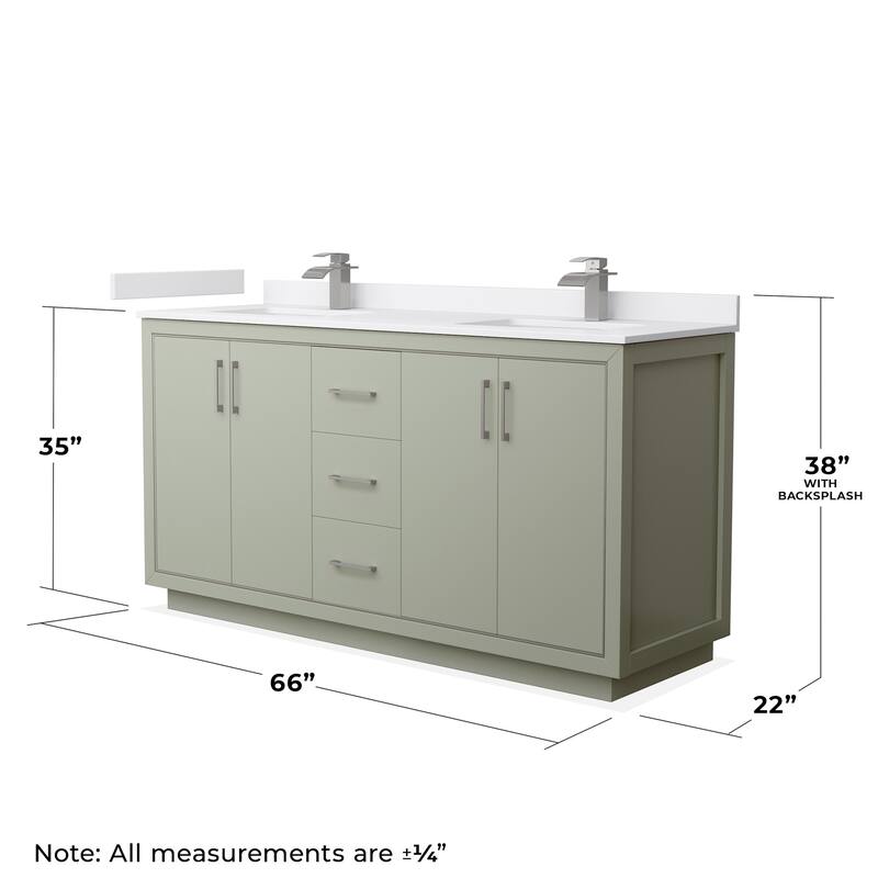 Wyndham Collection WCF1111-66D-VCA-MXX Icon 66" Free Standing Double