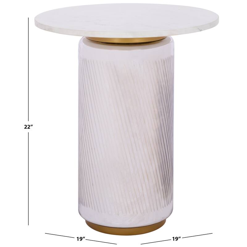 SAFAVIEH Home Kathony Side Table - 19"W x 19"D x 22"H