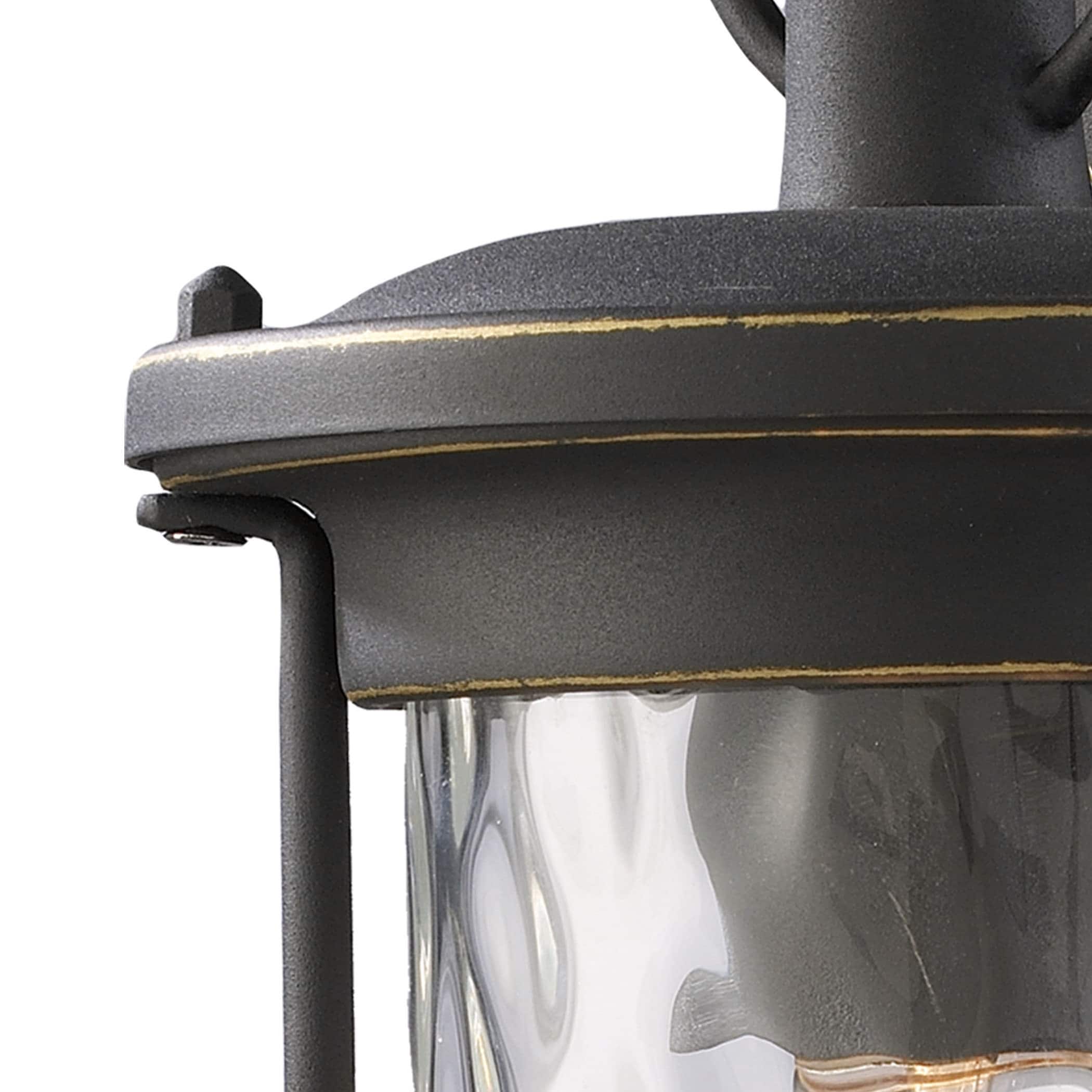 Elk Home Farmstead Matte Black With Clear Glass 1 Light Wall Sconce