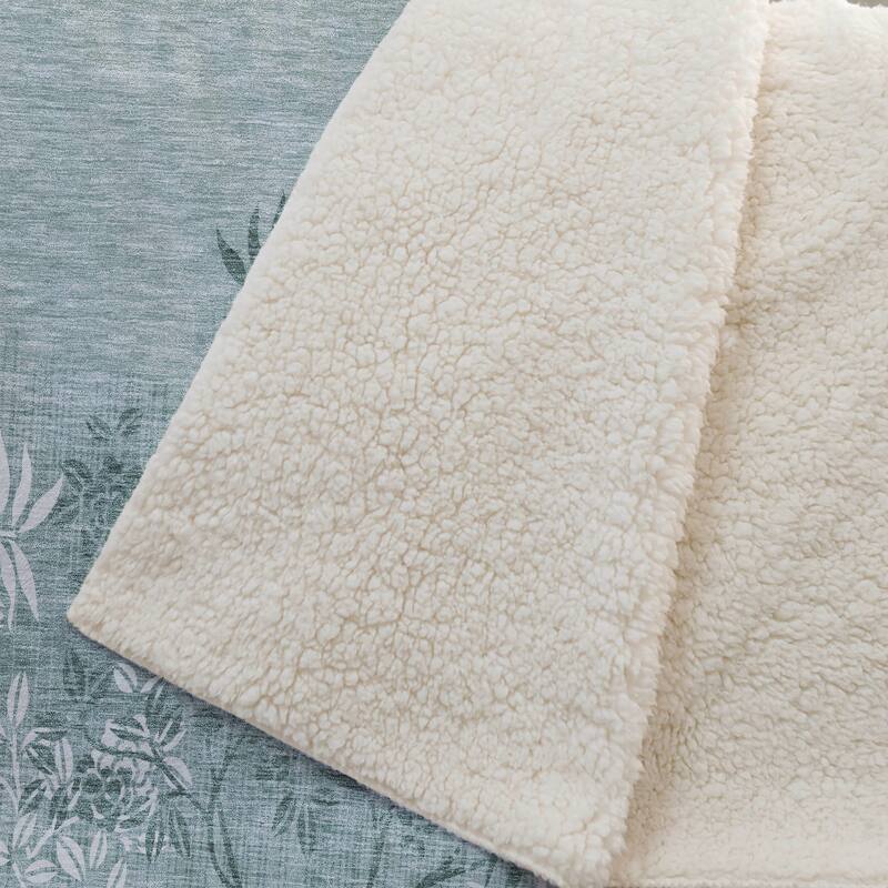 Premium Machine Washable Modern Floral Sherpa Throw Blanket