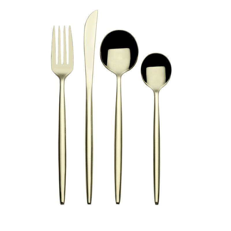 Towle Living Shea Champagne Gold 16-Piece Flatware Set