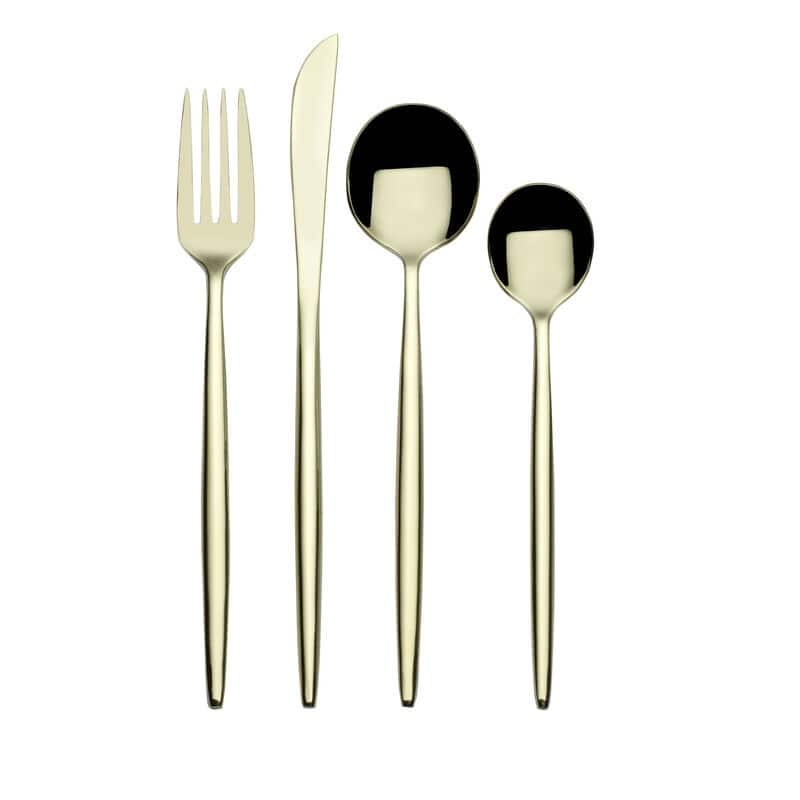 Towle Living Shea Champagne Gold 16-Piece Flatware Set