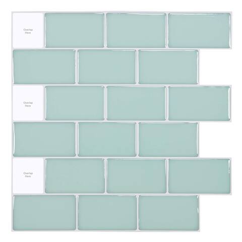 Art3d 12"x12" Peel and Stick Backsplash Tile for Kitchen, Subway Tile(10-Pack)