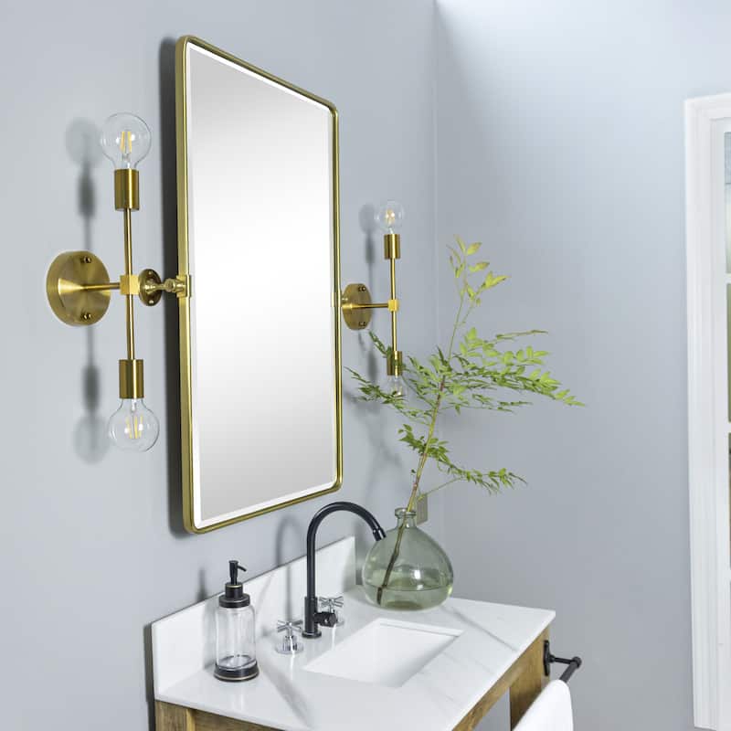 Woodvale Rectangle Metal Wall Mirrors