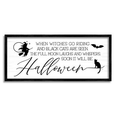 Stupell Halloween Season Phrase Framed Giclee Art Design by Lux + Me Designs