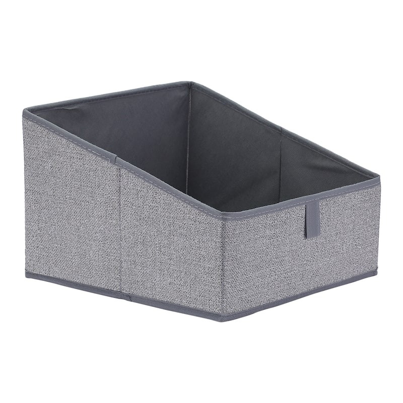 Trapezoidal Storage Bin Cube with Handles for Shelves Closet, 1 Pack Collapsible Storage Basket for Organizing Clothes