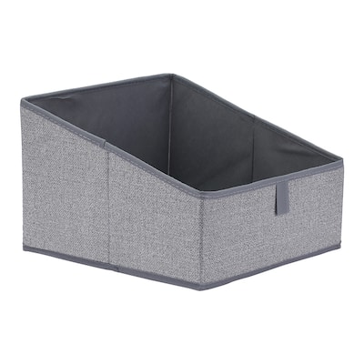 Trapezoidal Storage Bin Cube with Handles for Shelves Closet, 1 Pack Collapsible Storage Basket for Organizing Clothes