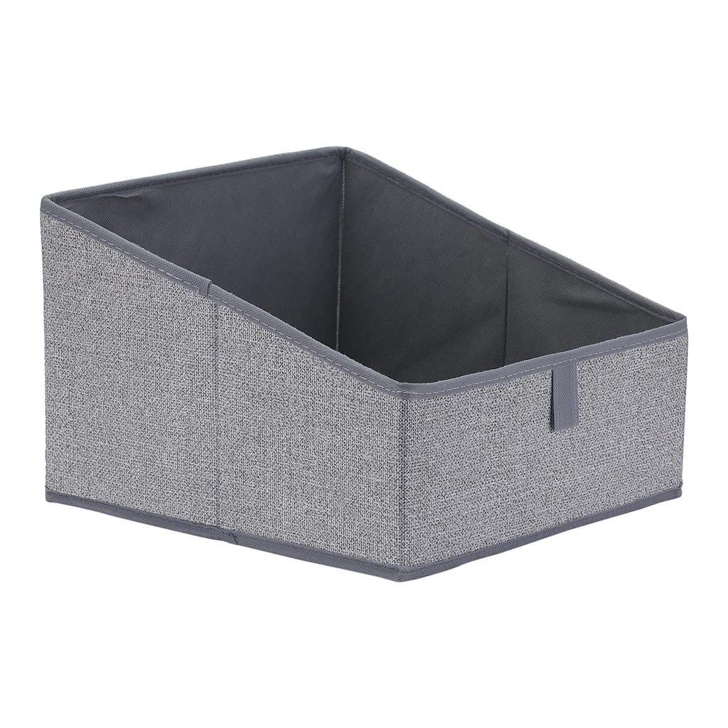 Trapezoidal Storage Bin Cube with Handles for Shelves Closet, 1 Pack Collapsible Storage Basket for Organizing Clothes
