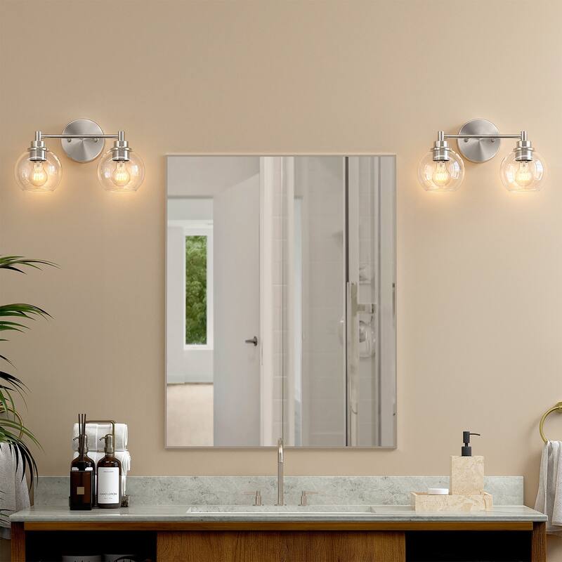 Dimmable Bathroom Vanity Light Globe Glass Shades