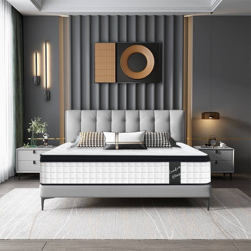 12 in Knit Fabric Top Hybrid Mattress in a Box