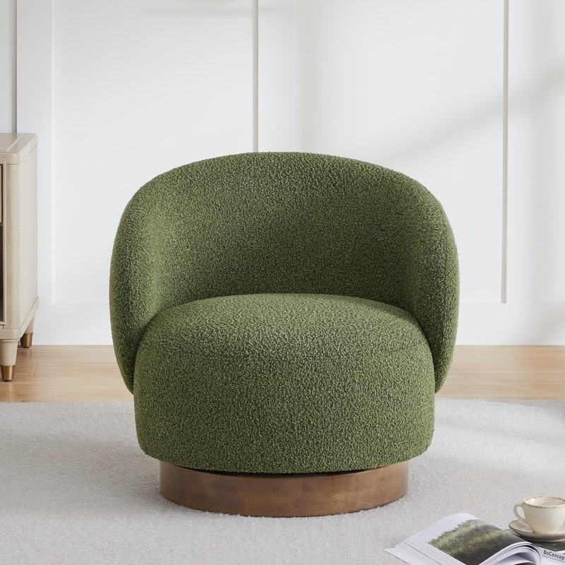 Spruce & Spring Ariel Upholstered Swivel Accent Chair Fabric