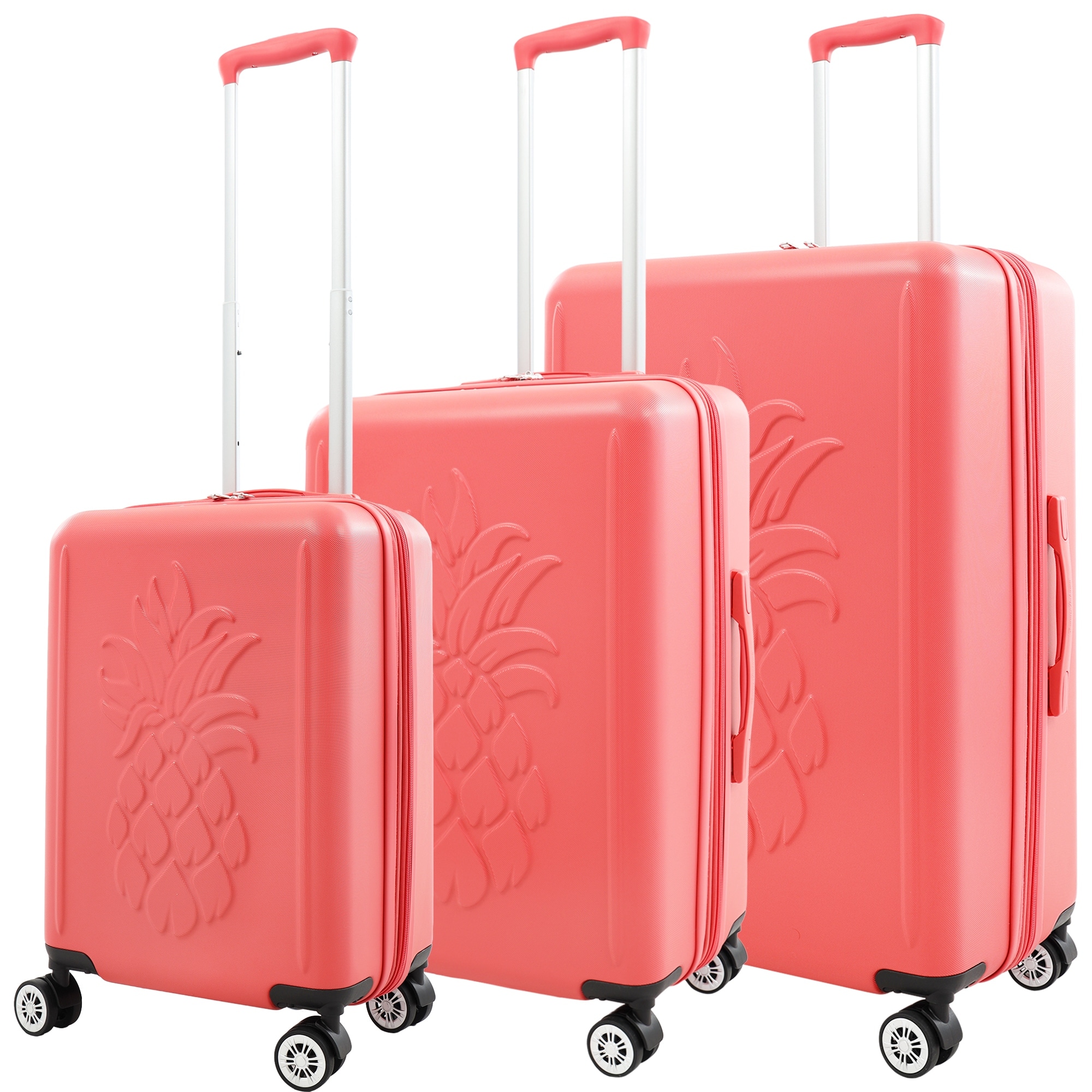 Tommy Bahama 3-Piece Hardside Luggage Set with 3D Pineapple - 30", 26" & 21.5" Spinner Suitcases
