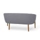 preview thumbnail 7 of 26, Galena Mid-century Modern Glam Loveseat by Christopher Knight Home