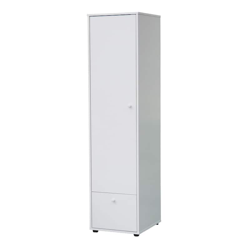 Wardrobe Armoire Closet, Tall Storage Cabinet, White