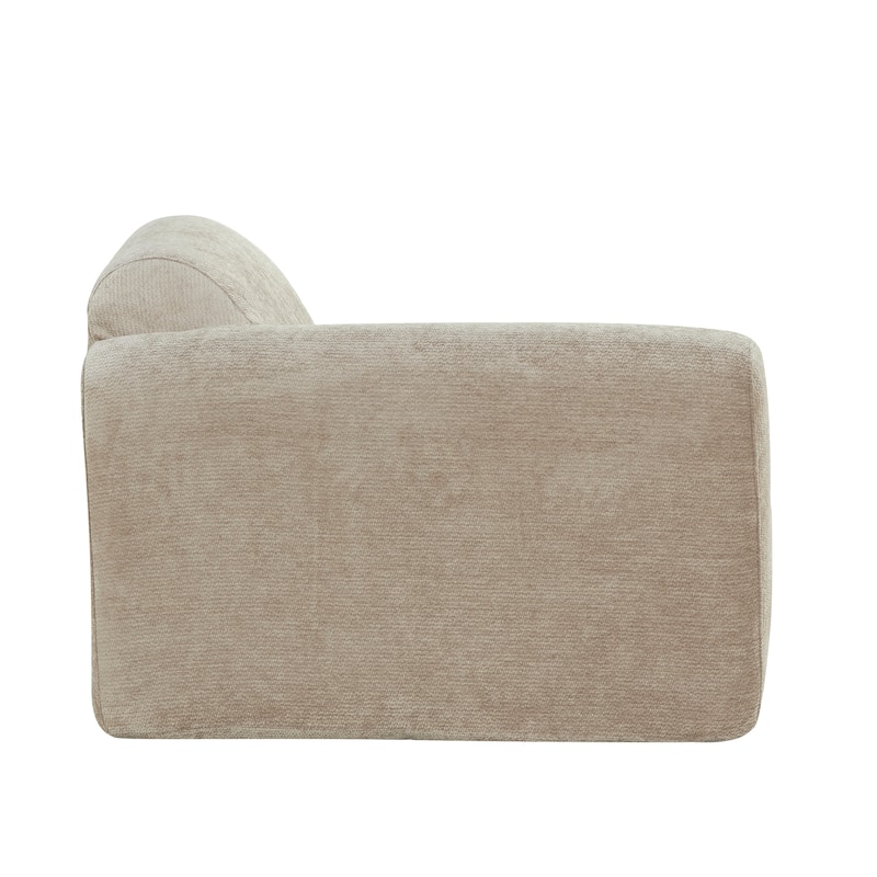 Christopher Knight Home - Modern Upholstered Curved Sectional Sofa with Deep Seat Ottoman