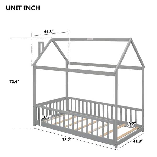 Twin Size House Bed Platform Bed,Multiple Uses