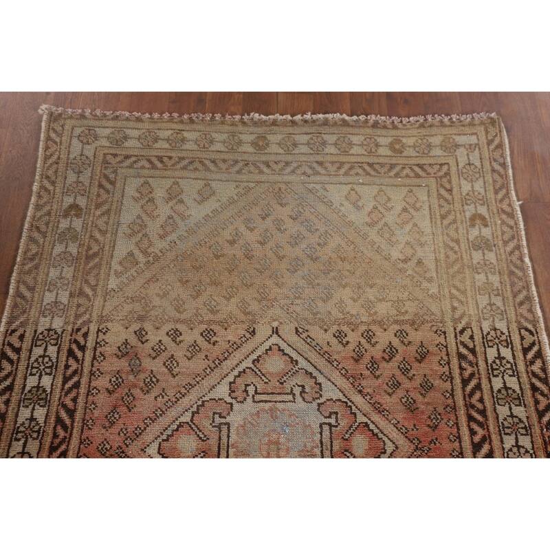 Geometric Botemir Persian Accent Rug Handmade Wool Carpet - 3'4"x 4'10"