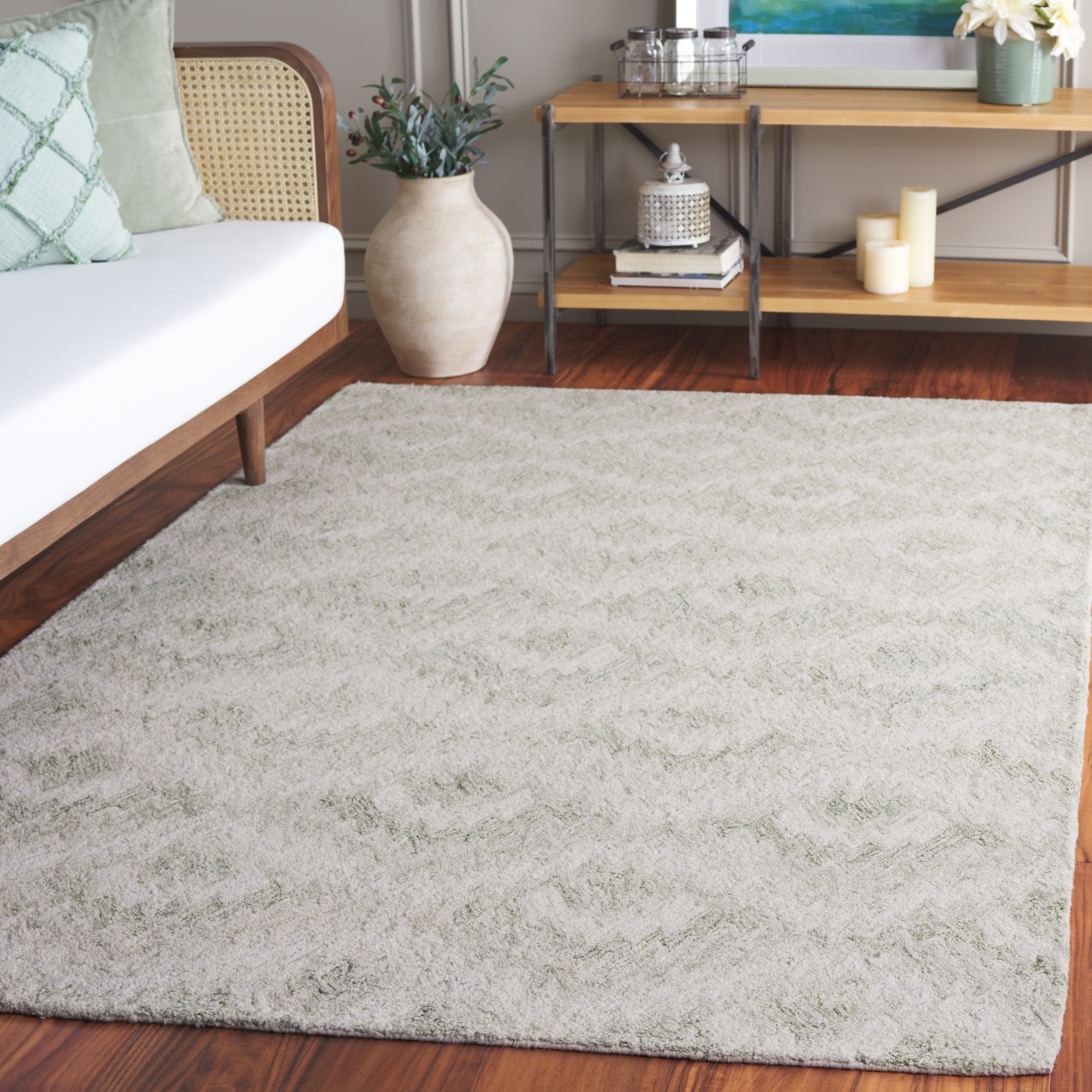 SAFAVIEH Handmade Ebony Hisa Modern & Contemporary Wool Rug