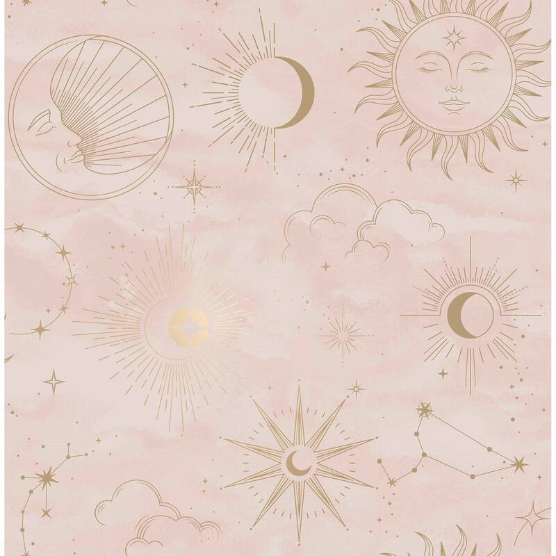 Advantage Mystic Pink Celestial Wallpaper