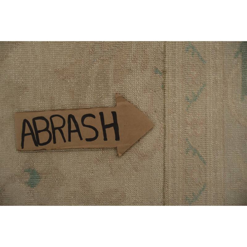 Hand Knotted Oriental 100% Wool Carpet Traditional All-Over Beige & Ivories Ziegler Area Rug - 12' 10'' X 12' 6''