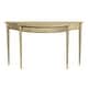 preview thumbnail 1 of 5, Chester 54 in. W Demilune Wood Traditional Console Table Antique Beige