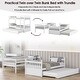 preview thumbnail 8 of 18, Costway Twin Over Twin Bunk Bed with Twin Trundle Solid Wood Frame - See Details