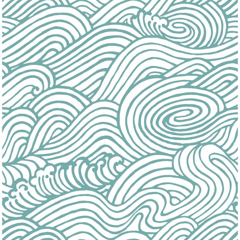 NuWallpaper Teal Saybrook Peel & Stick Wallpaper