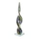 preview thumbnail 2 of 6, Multi Colored Glass Swirl Abstract Decorative Sculpture with Clear Base
