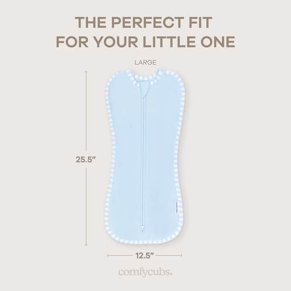 dimension image slide 4 of 10, Easy Zipper Wrap 2 Pack Swaddle Blanket by Comfy Cubs