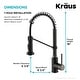 preview thumbnail 19 of 36, Kraus Bolden 2-Function 1-Handle Commercial Pulldown Kitchen Faucet
