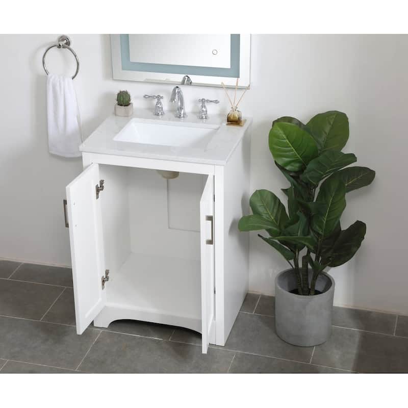 Elegant Lighting VF17024 Moore 24" Free Standing Single Basin Vanity