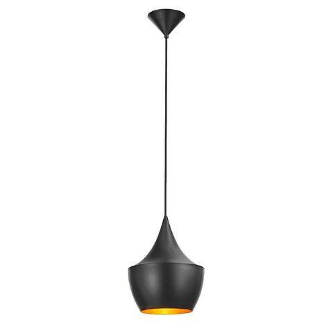 Elite Living Modern Ceiling Pendant Light 9.5" 1-light (Black/White)