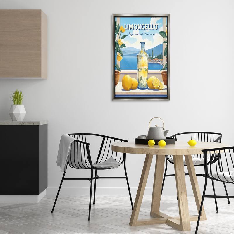 Stupell Limoncello Coastal View Framed Floater Canvas Wall Art Design By Andreas Magnusson
