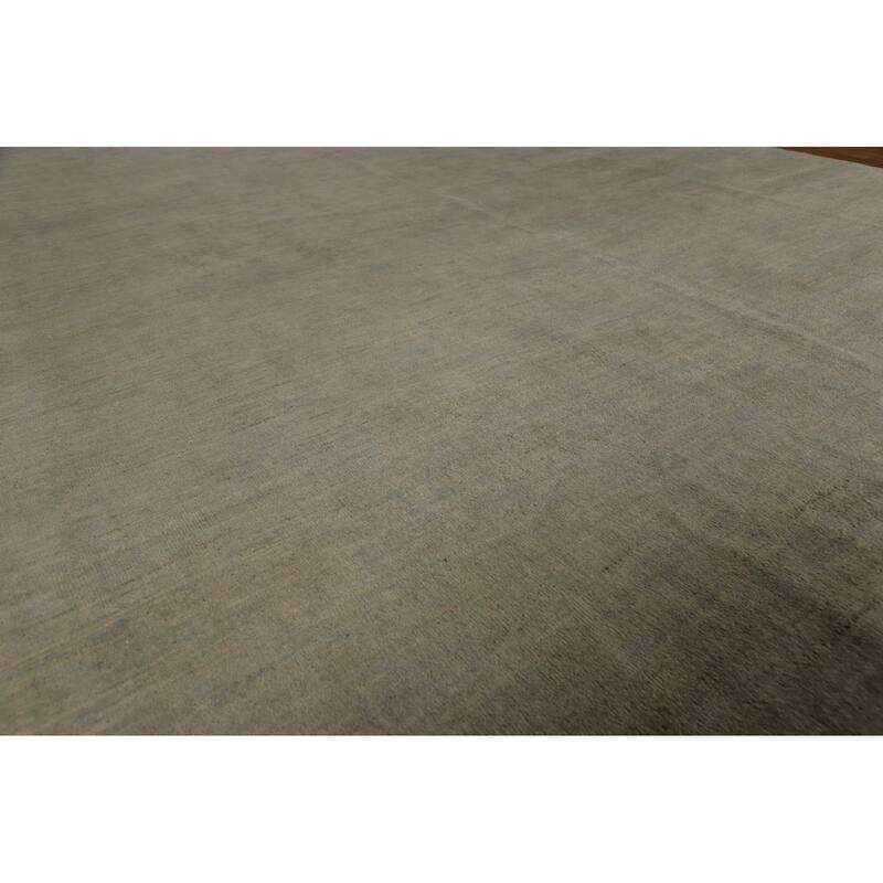 Gray & Beige Gabbeh Oriental Area Rug Handmade Wool Carpet - 7'10" x 9'6"