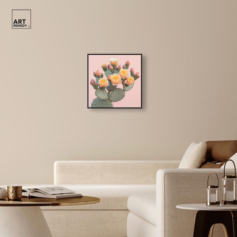Pink and Prickly Canvas by Art Remedy