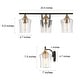 preview thumbnail 14 of 14, 2/3/4-Light Bathroom Black Vanity Lights Modern Wall Sconce Lighting with Glass Shade