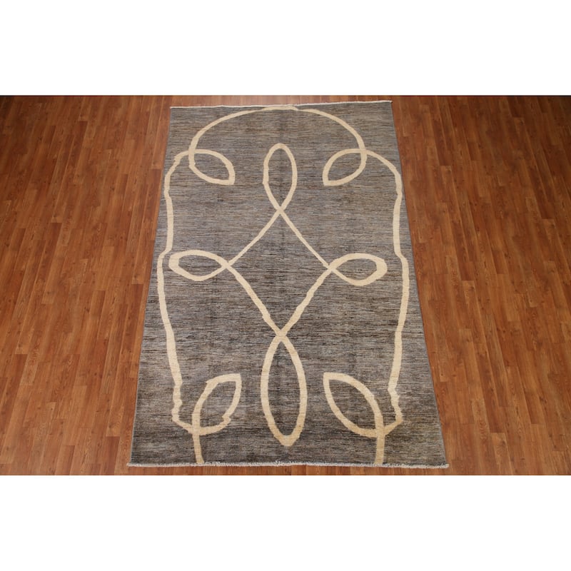 Gabbeh Kashkoli Area Rug Handmade Wool Carpet - 5'11"x 9'2"