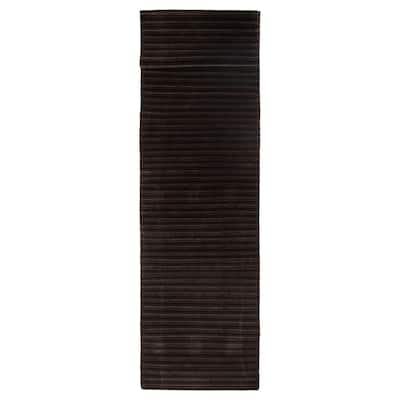 ECARPETGALLERY Hand-knotted Opulence Grey Viscose, Wool Rug - 2'10 x 11'7