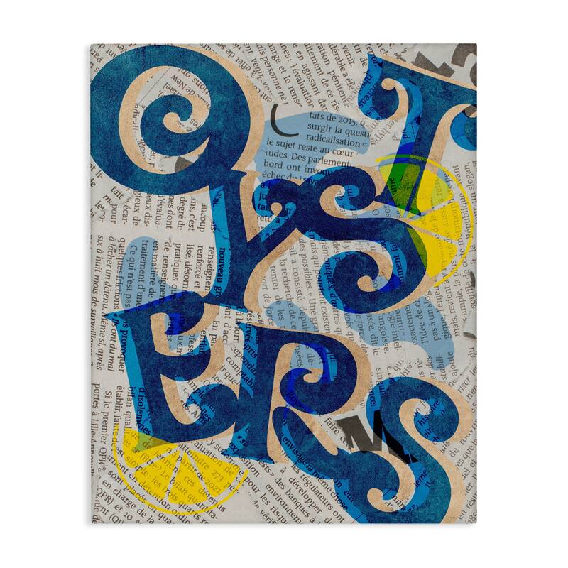 Stupell Classic Retro Oysters Canvas Wall Art Design By Lil' Rue - 16 x 20