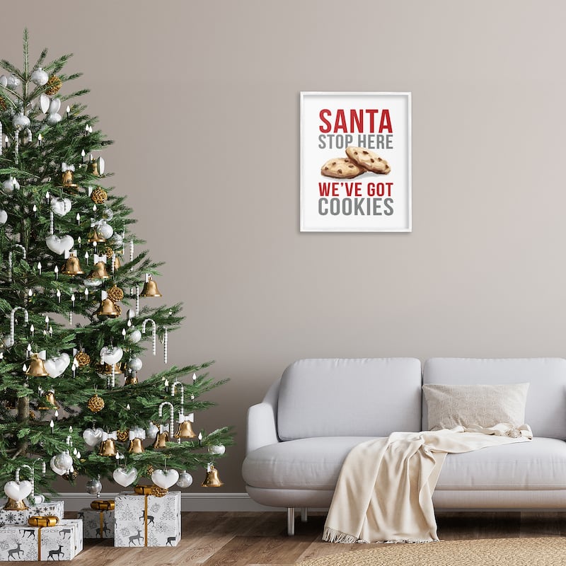 Stupell Santa We Have Cookies Framed Giclee Art Design By Dogwood Portfolio
