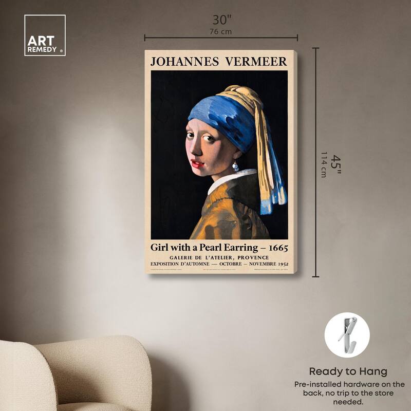 Girl with a Pearl Earring Canvas by Art Remedy, Gallery Wrapped