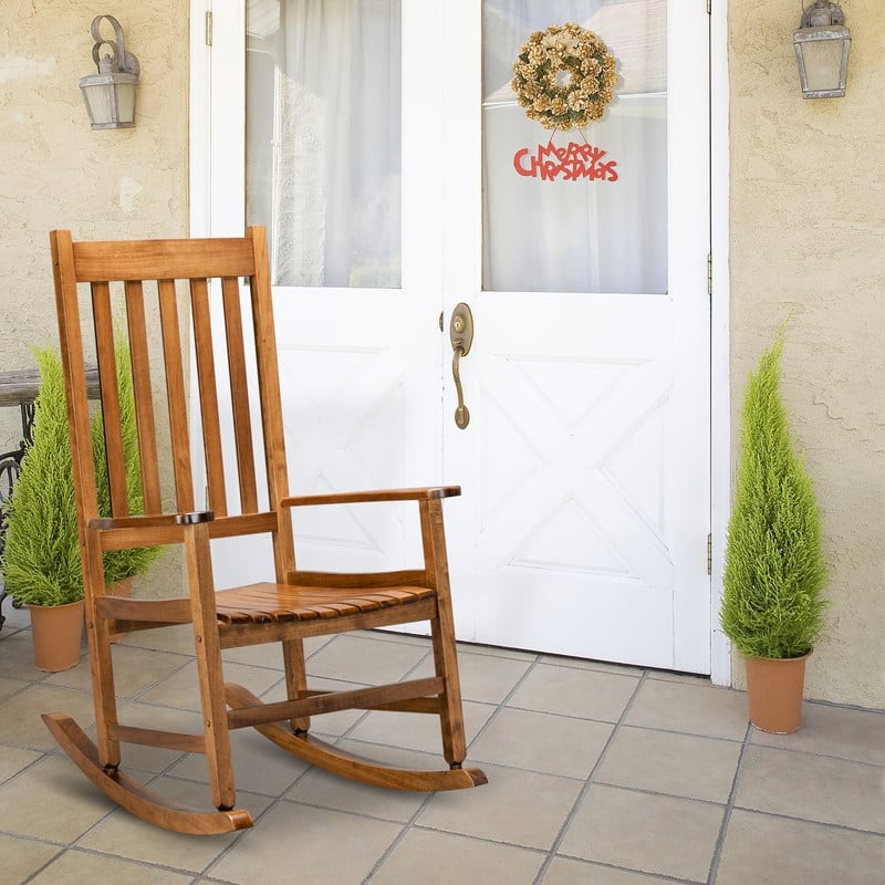 Patio Porch Wooden Rocker Chair