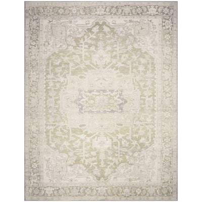 Nourison Vintage Washables Indoor only Green Persian Area Rug