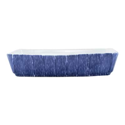 viva by VIETRI Santorini Stripe Rectangular Baker