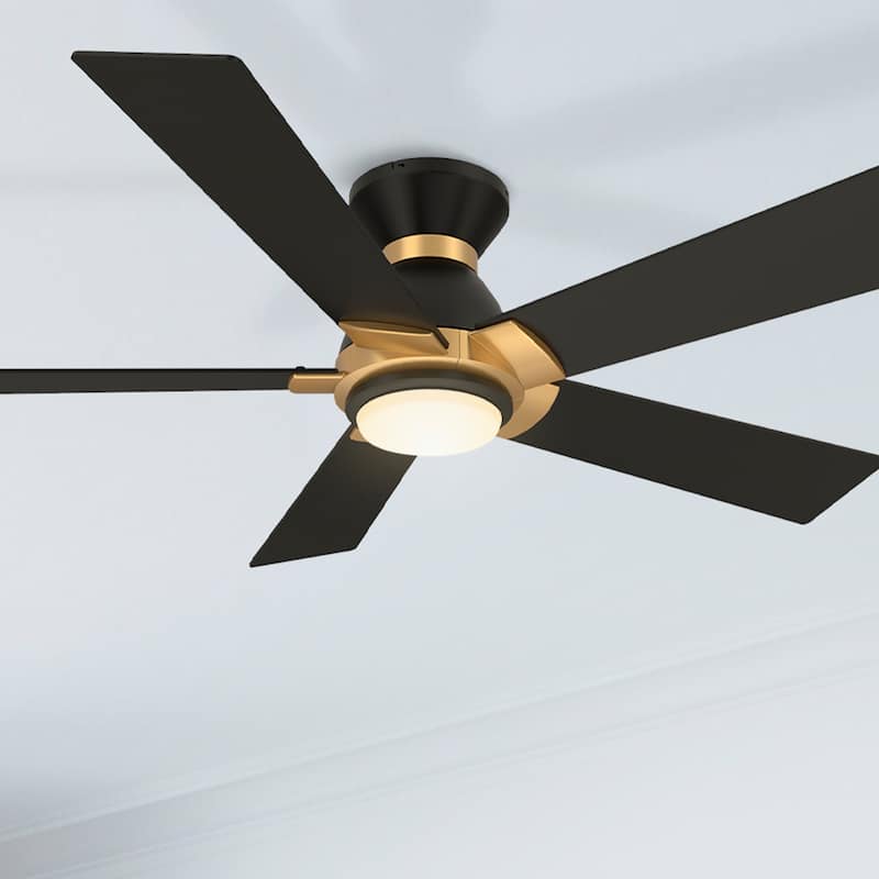 CARRO Joule 52" 5-Blade Smart Ceiling Fan with Light and Remote-Flush Mount