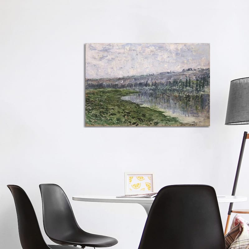 iCanvas "The Seine and the Hills of Chantemsle, 1880 " by Claude Monet Canvas Print - 26x40x1.5