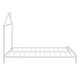 preview thumbnail 5 of 7, White Full Size Metal Platform Bed with House-Shaped Headboard Design for Kids, Boys and Girls