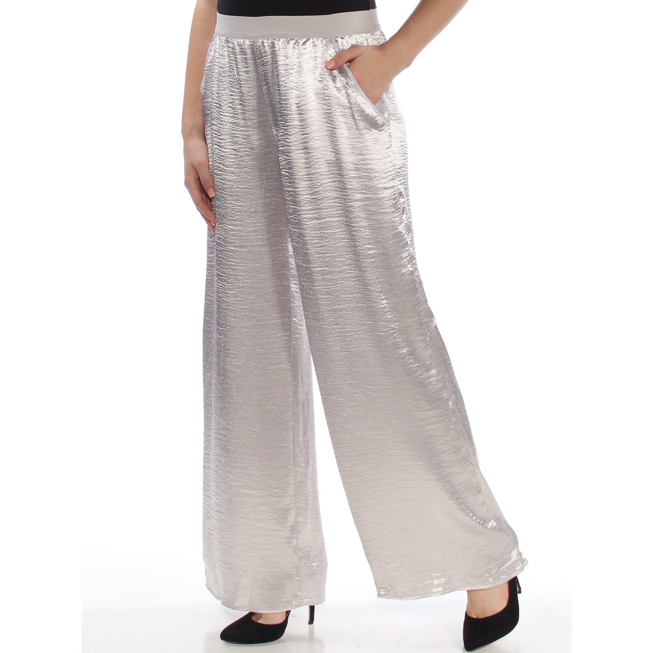 silver velvet pants